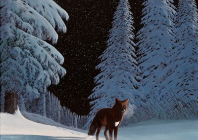 Fox in Winter Moonlight